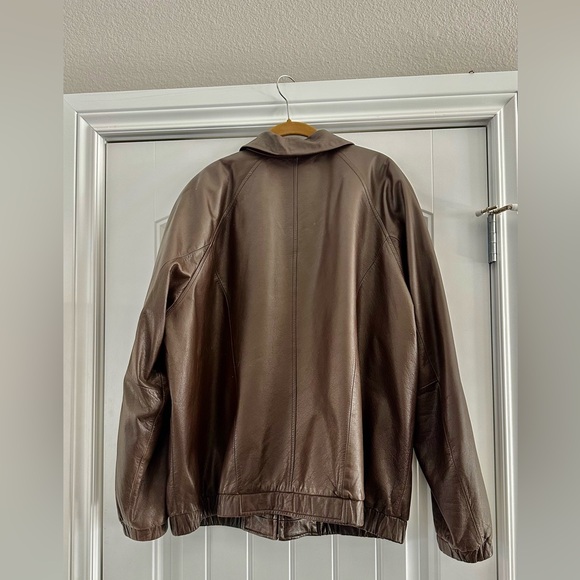 Preston & York Brown Leather Men’s Jacket - Picture 2 of 7